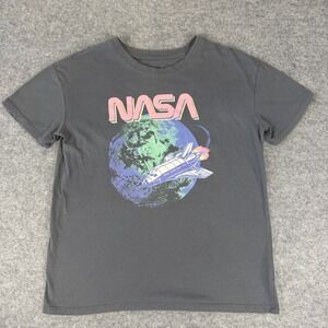 NASA Girls Short Sleeved Shirt spaceship Earth Black/pink Size READ DESCRIPTION
